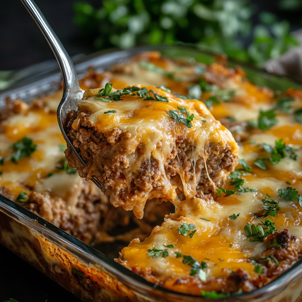 Cheesy Loaded Meatloaf Casserole
