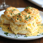 CRAB STUFFED CHEDDAR BAY BISCUITS WITH LEMON BUTTER SAUCE