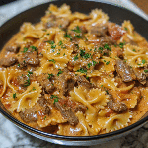 Creamy Beef and Bowtie Pasta 26 Creamy Beef and Bowtie Pasta