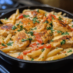 Creamy Parmesan Chicken with Penne