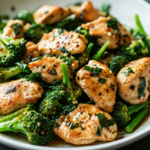 Garlic Chicken with Broccoli and Spinach 26 Garlic Chicken with Broccoli and Spinach
